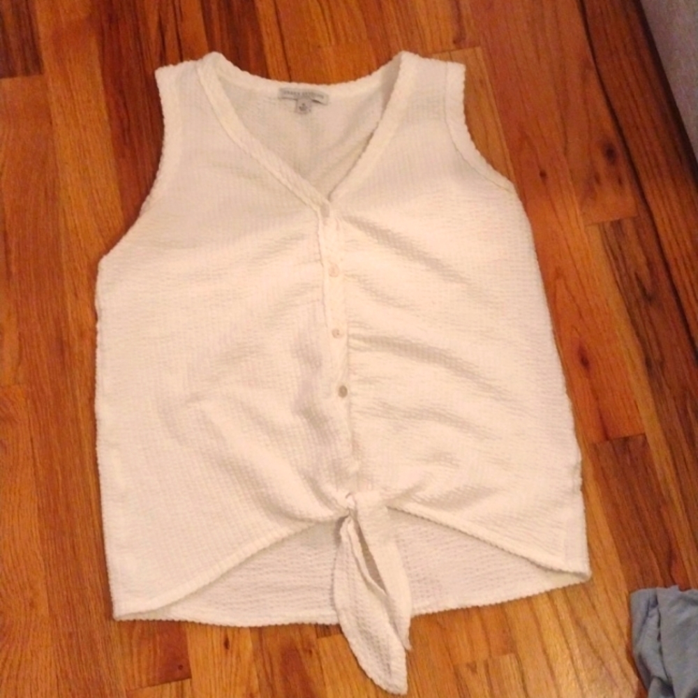 Green envelope white medium tanktop